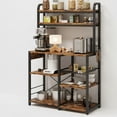 thumbnail image 1 of Garvee Kitchen Baker Rack with 2 Power Outlets, 6 Tier Storage Shelf, 35.4 x 15.7 x 59.1", Brown, 1 of 8