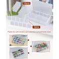 thumbnail image 5 of Ksopiavobs Tackle Box Organizer Plastic Organizer 1 Pack Bead Container Plastic Organizer Box with Dividers Plastic Jewelry Box Large 15 Grid Craft Organizer, 5 of 6