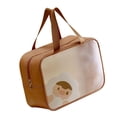 thumbnail image 2 of Bolsas de cosméticos Bolsa de maquillaje portátil impermeable de gran capacidad de dibujos animados multifuncional para viajes marrón grande, 2 of 10