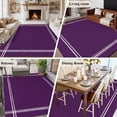thumbnail image 5 of Pure Dark Purple Area Rug 5x7 FT, Non Slip Bedroom Throw Carpet, Simple Solid Color Washable Soft Floor Carpet Non-Shedding Rug for Dining Room Bedside Classroom Desk, 5 of 9