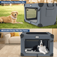 thumbnail image 5 of 36 Inch Collapsible Dog Crate for Large Dogs, 3-Door Foldable Soft Kennel with Fleece Bed and a Folding Bowl, Suitable for Indoor & Outdoor Portable Pet Kennel, 5 of 9