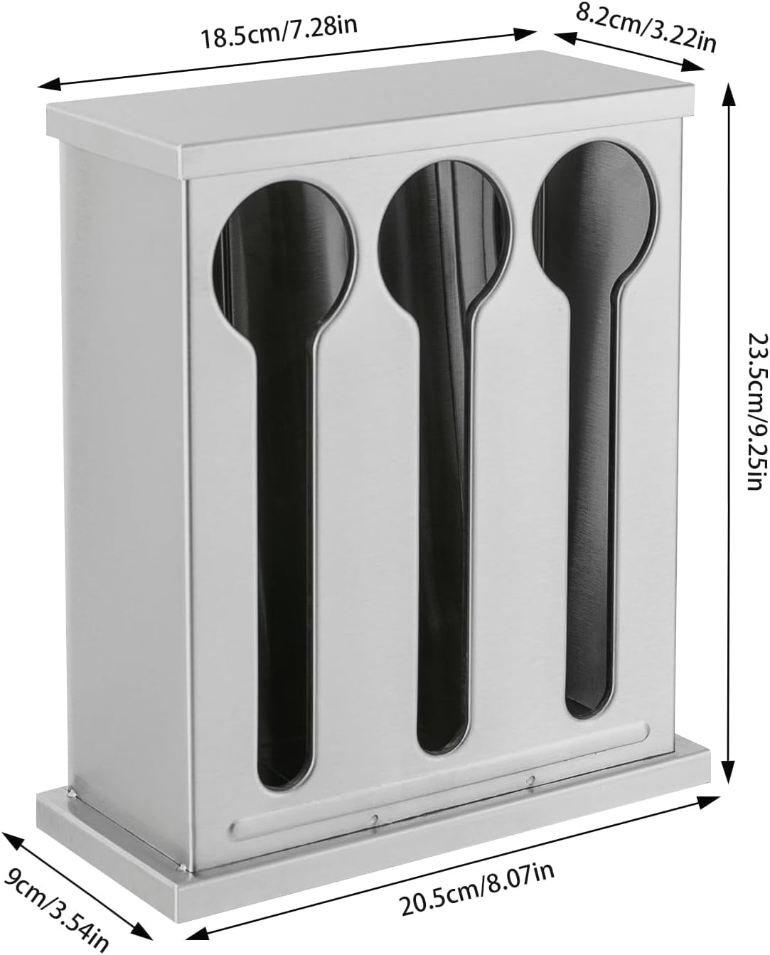 Utensil Dispenser for Knife Spoons and Forks 3 Compartment Stainless Cutlery Silverware Organizer Utensil Holder Party Forks Spoons Dispenser for Party Wedding