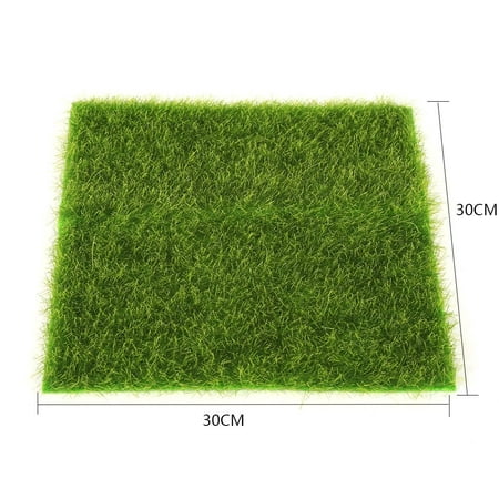 Artificial Grass Mat Plastic Lawn Grass Indoor Outdoor Green Synthetic Turf Micro Landscape Ornament Home Decoration ( Size : 30cm X 30cm