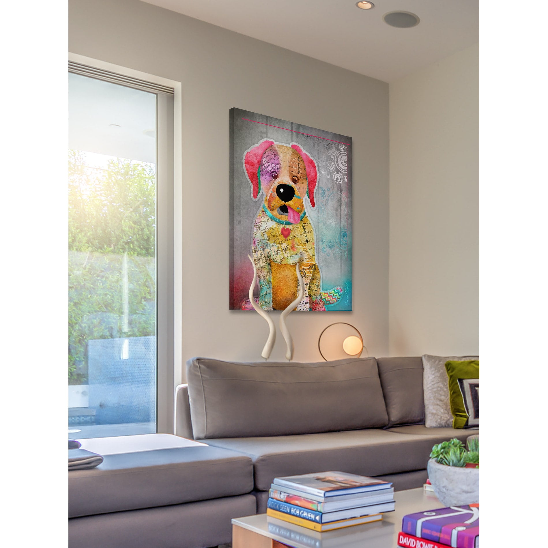 Marmont Hill "Sit Stay Love II" by Connie Haley Painting Print on Wrapped Canvas