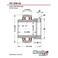 thumbnail image 3 of MAPLE ACE HC208-24, NA208-24 Insert Bearing 1-1/2" Bore, Spherical OD with Eccentric Locking Collar and Lubrication Hole, 3 of 5