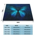 thumbnail image 6 of LNWH Super Soft Flannel Bed Blanket, Cozy Fluffy Warm All Seasons Fantasy Lie Butterfly Pattern Throw Blankets for Sofa Bedding, 80"x60", 6 of 8