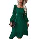 thumbnail image 2 of Vestido de primavera y otoño,Vestido con mangas de linterna para mujer, vestido con espalda elástica, vestido fluido con volantes, diseño aerodinámico, 2 of 6