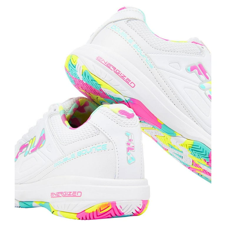 Fila Women s Double Bounce 3 Pickleball Shoes White and Multi 8