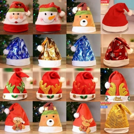 Adult Size Christmas Hats Funny Novelty Father Xmas Santa Party Costume