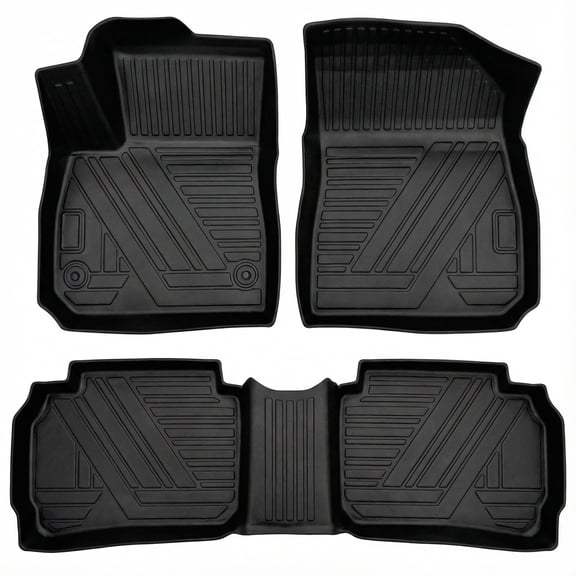 TPE Floor Liners for Chevrolet Malibu 2016-2025 - All Weather Waterproof Heavy Duty Mats Front & Rear - Black
