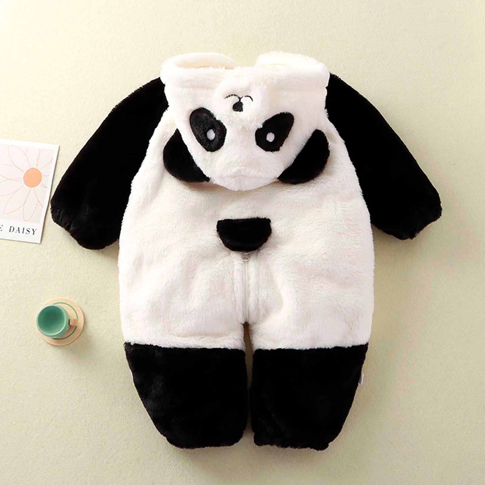 Baby Fluffy Jumpsuit Hooded Fleece Rompers Long Sleeve Zipper Onesie Outwear