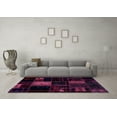 thumbnail image 3 of Ahgly Company Indoor Rectangle Patchwork Purple Transitional Area Rugs, 5' x 7', 3 of 4