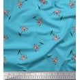thumbnail image 1 of Soimoi Blue Viscose Chiffon Fabric Dot & Floral Artistic Print Fabric by the Yard 42 Inch Wide, 1 of 1
