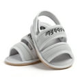 thumbnail image 2 of Penkiiy Baby Girls Boys Sandals Premium Breathable Anti-Slip Rubber Sole Infant Summer Outdoor Shoes Toddler First Walkers Gray for 9-12 Months, 2 of 5