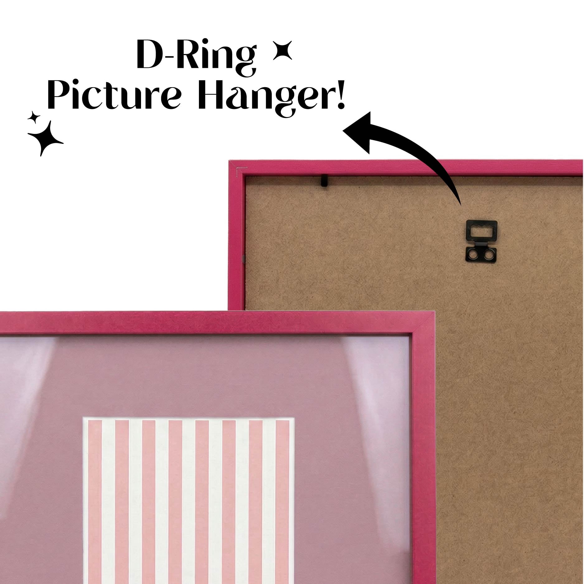 Urban Shop 12 x 12 Pink Wood Picture Frames, 2-Pack, Displays 6 x 8 Photo with Mat