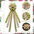 thumbnail image 2 of Adorno para árbol de Navidad con lazo hecho a mano, color verde, 44 cm, 2 of 7