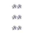 thumbnail image 3 of Kearding 2 Piezas 25cm Glitter Poinsettia Árbol de Navidad Flores Artificiales Plata Type1 NO1, 3 of 6