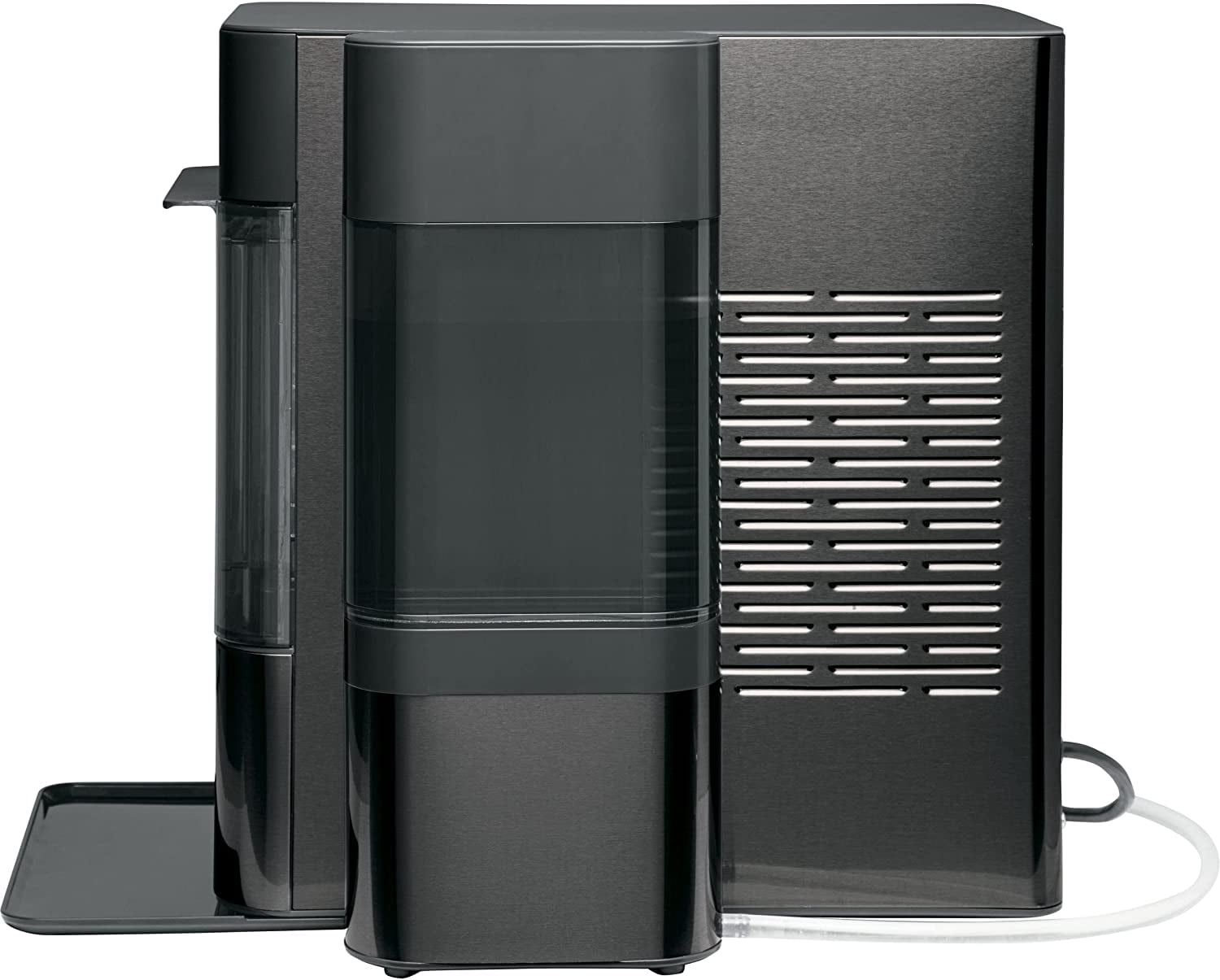 P4AAKAS Opal 2.0 Nugget Ice Maker Side  - Black Stainless Steel Accessory for Enhanced Ice Production