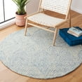 thumbnail image 2 of SAFAVIEH Micro-Loop Aiden Leaves Area Rug, Light Blue/Ivory, 4' x 6', 2 of 10