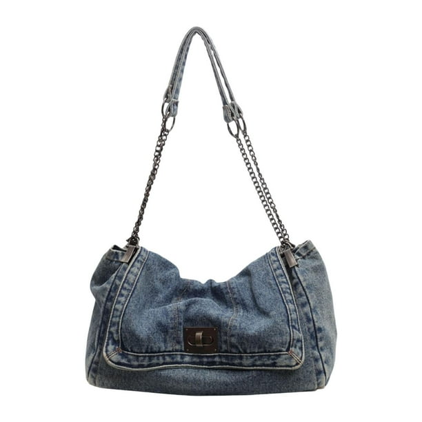 Bolso de hombro de mezclilla Strade Fareast Limited tipo hobo gran capacidad