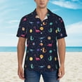 thumbnail image 4 of Fotbe Space Dinosaur Hawaiian Shirt for Men Unisex Summer Beach Casual Short Sleeve Cotton Linen Button Down Shirts-Medium, 4 of 9