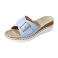 thumbnail image 2 of Willtoo Orthopedic Wedge Sandals For Women Dressy Summer Comfortable Walking Open Toe Slide Sandals Slip On Buckle Slides, 2 of 6
