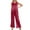 Red, variant on Njoeus Two Piece Sets for Women Summer, Women's Pajama Sets Womens Silk Satin Pajamas Set 2 Piece Pjs Sets Soft Comfy Cami Top and Wide Leg Pants Sleepwear Summer Outfits S-Xxl Cute Pajama Sets for Wo