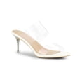 thumbnail image 1 of BLISSFUL STEP Sandales à Talon Aiguille Transparentes pour Femme, Sandales Transparentes Blanches (Taille 11), 1 of 7