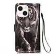 thumbnail image 3 of Case for iPhone 13, Folding Flip Leather Wallet Shockproof Protective Cover with Card Slots Kickstand Magnetic Closure Cute Girls Women Cover,Tiger, 3 of 6