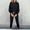 Black, variant on 2 Piece Sets for Women Sawvnm Women's Fashion Two Piece Sets for Women - Solid Color Round-Neck Long Sleeve Top and Pants with Elastic Waist