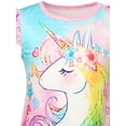 thumbnail image 5 of WIBACKER 2Pcs Girls Unicorn Nightgowns 3-10 Years Flutter Short Sleeves Nightdress Nightie Dress Sleepwear Pajamas for Little Girls, 5 of 9