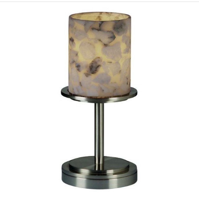 Justice Designs ALR-8798-10-NCKL Dakota 1-Light Table Lamp, 12" Nickel Finish