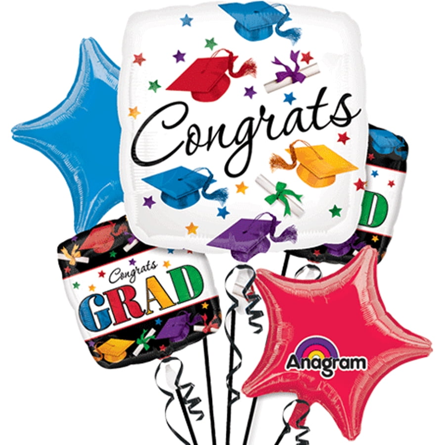 Anagram Congrats Dare To Dream Graduation 5pc Balloon Pack White
