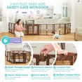 thumbnail image 5 of Regalo Superwide Plastic Gate & Play Yard with Door, Brown, 5 of 13
