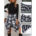thumbnail image 5 of FEOYA Asymmetrical Skirt Ladies High Waisted Women Irregular Skirts Hem Mini Tie Front Skirt Pleated Streetwear 2XL, 5 of 7
