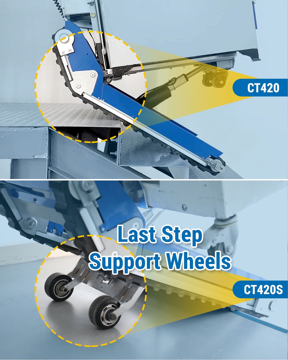 XSTO CT420SC Heavy Duty Stair Climbing Hand Truck Dolly, 925 lbs Capacity with Support Wheels and 2 Motors