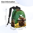 thumbnail image 2 of Disketp Tree Frog Sitting On Sunflowes Mochila Ligera Clásica con Múltiples Bolsillos, Mochila Casual para Hombre y Mujer, Ideal para Escuela, Trabajo y Viajes, 2 of 6