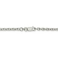 thumbnail image 3 of White Sterling Silver bracelet Cable chain 18 in 3.5 mm, 3 of 5