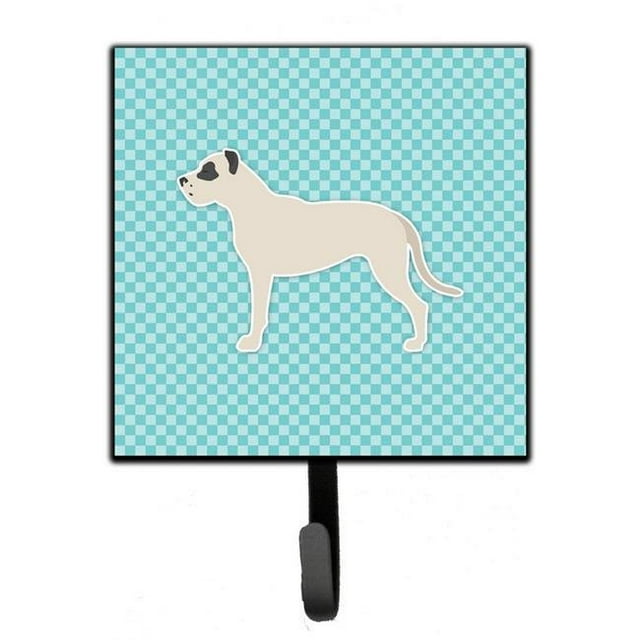 Dogo Argentino Checkerboard Blue Leash or Key Holder