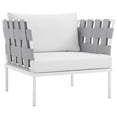 thumbnail image 5 of Modway Harmony 6 Piece Outdoor Patio Aluminum Sectional Sofa Set in White White, 5 of 9