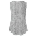 thumbnail image 4 of Summer Savings Clearance! Ecqkame Tank Tops for Women 2024 Fashion Solid Color Round-Neck Loose Casual Sleeveless Pullover Tops for Women Gray S, 4 of 5