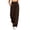 Brown, variant on BUIGTTKLOP Cargo Pants for Women Drawstring High Waisted Outdoor Hiking Pants Wide Leg Loose Fitted Trousers with Pockets