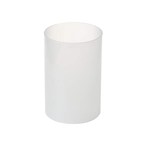 Frosted Lamp Shade for 3 x 8 Multiple Specifications Frosted Glass Cylinder Open Both Ends Chimney Tube Open Ended Hurricane KICHI Various Size Frosted Glass Hurricane Candle Holders