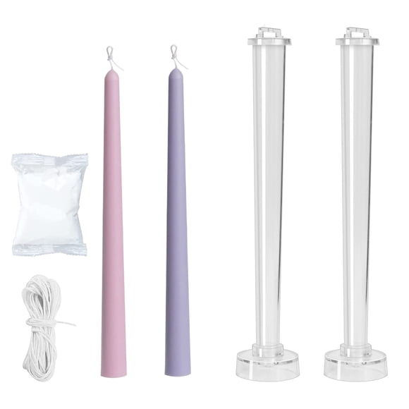 Molde para velas Ruiao de Craft Mold, 26 cm, plástico transparente, paquete de 2