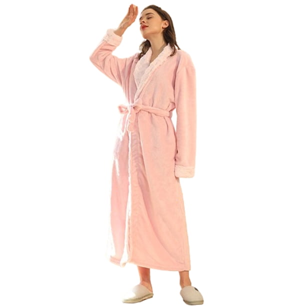Bata de franela Sonducket cómoda y agradable Para la piel Rosa M L XL