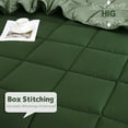 thumbnail image 2 of HIG Light Weight Down Alternative Comforter Set, Queen, Green, Reversible, 2 of 9