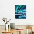 thumbnail image 3 of COMIO Farmhouse Wall Art Aurora Scenery Painting On Canvas Wall Decorations For Living Room Stretched And Framed Canvas Paintings Office Wall Decor Ready To Hang For Bathroom Home Decor Art, 3 of 5