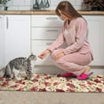 thumbnail image 3 of Pioneer Flower Floral Print Pattern Kitchen Rugs Sets Of 2,Anti Fatigue Kitchen Mat Rugs Non Slip Washable,Decorative Kitchen Floor Mats for Kitchen,Sink,Laundry,17"x30"+17"x47", 3 of 7