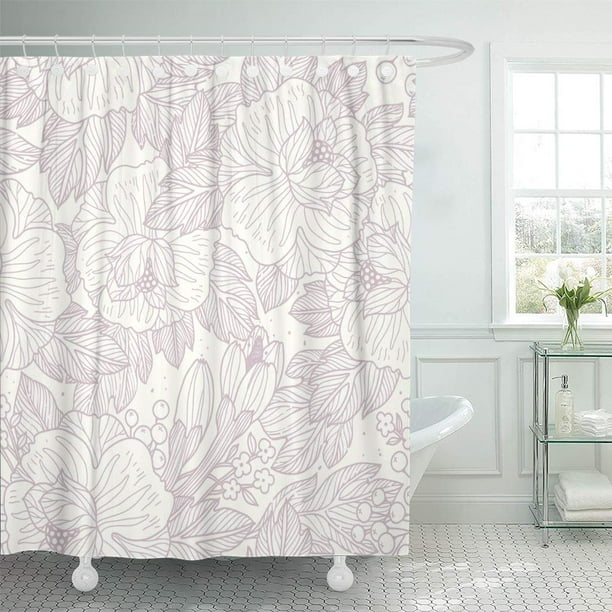 Download Atabie Pattern Abstract Floral Vintage Blooming Roses Coloring Book Berry Shower Curtain 66x72 Inch Walmart Com Walmart Com