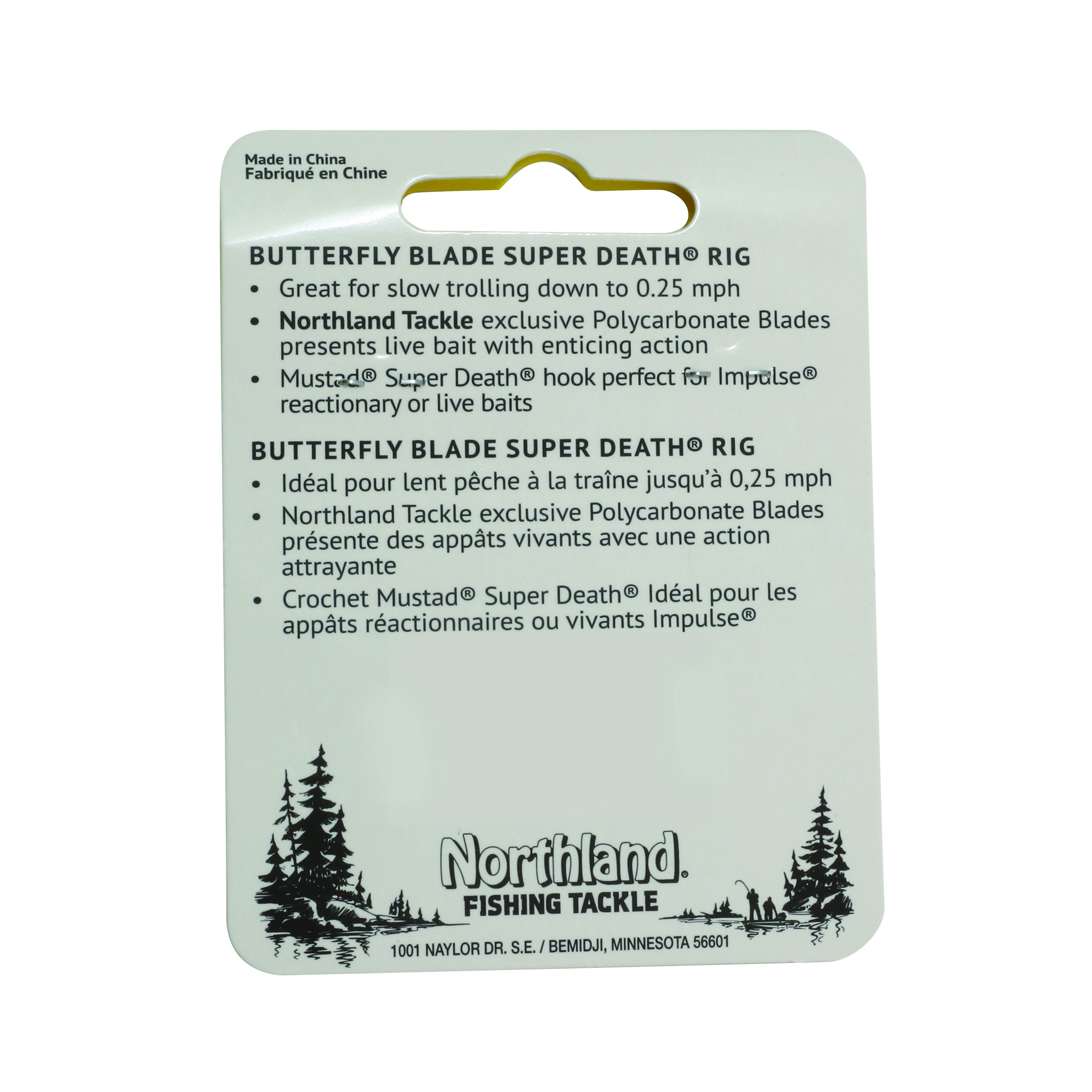 (2 pack) Northland Tackle BFSDR2-SR Butterfly Blade Super Death Bait, Sunrise, 60"